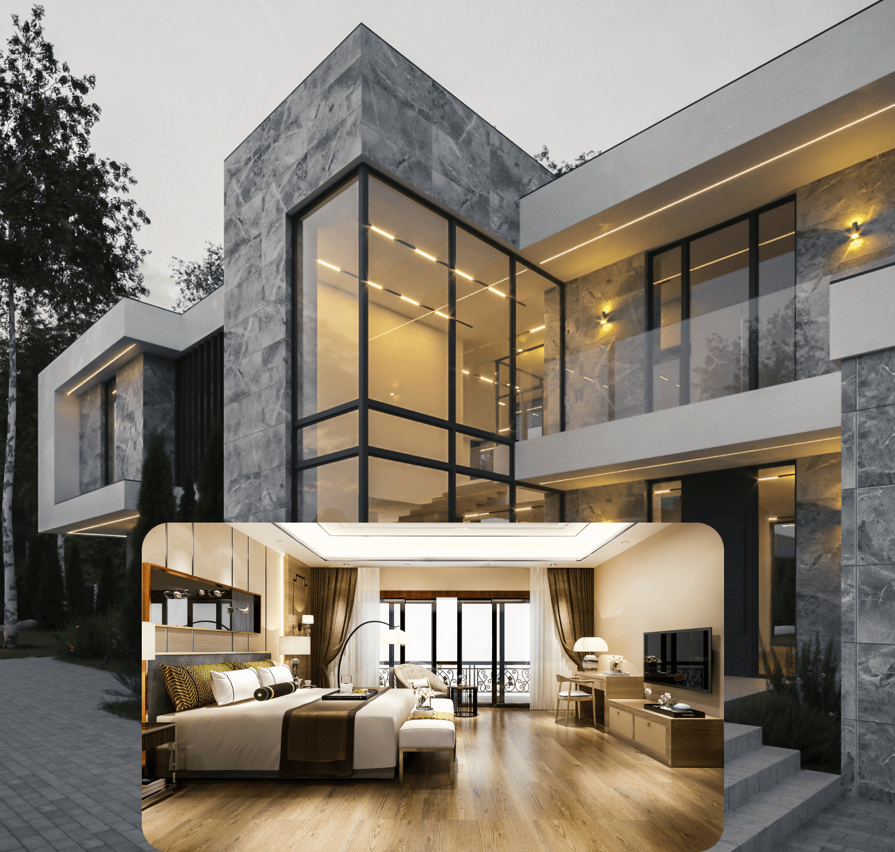 About Us Main Image. Home Interior and Exterior.